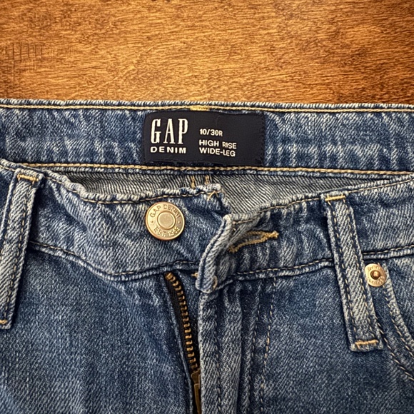 GAP Denim Light Blue Wide Leg Jeans - Picture 3 of 3